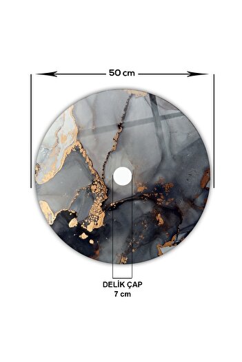 Decorita Cam Avize Göbeği | Stark Mermer | 50cm X 50cm
