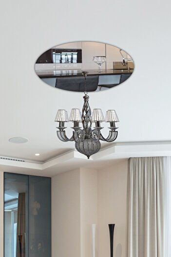 Decorita Ayna Avize Göbeği | Düz Ayna | Çap50cm