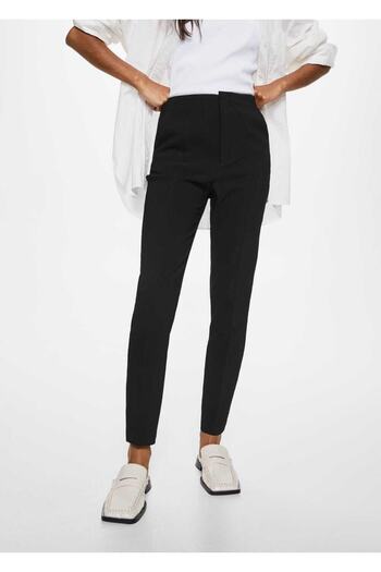 MANGO Woman Skinny Fabric Trousers
