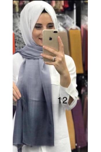 çiğdem eşarp Muslin Polyester Shawl Gradient Model