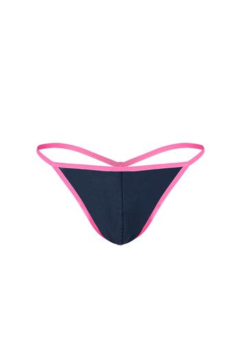 darkzone Neon Elastic Navy Blue Men's Thong