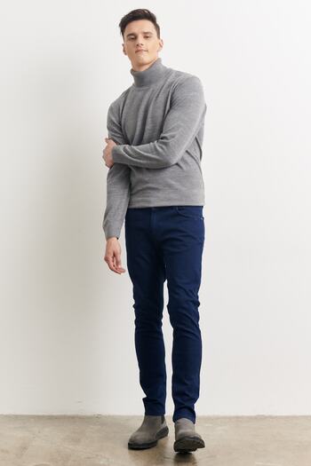 AC&Co / Altınyıldız Classics Men's Navy Blue Extra Slim Fit Slim Fit Rııs Flexible Denim Jean Jeans