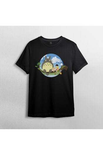 Pixxa Studio Ghibli - My Neighbor Totoro 100% βαμβακερό μπλουζάκι με λαιμόκοψη