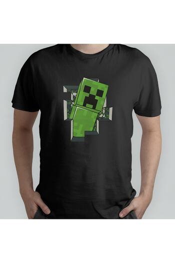 Pixxa Minecraft - Creeper 100% бавовняна футболка з круглим вирізом