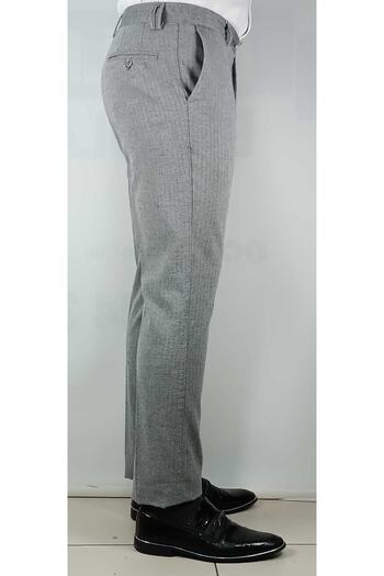 Bomonti Herringbone Men's Patterned Classic Flexible Cotton Trousers