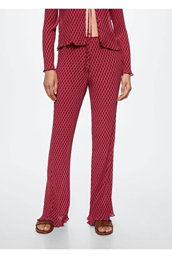MANGO Woman Straight Cut Woven Trousers