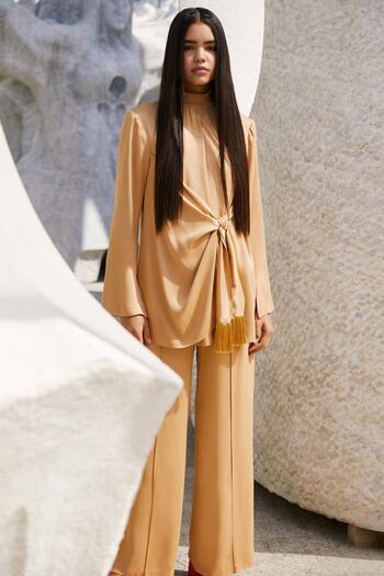DeFacto A-Line Wide Leg Satin Trousers