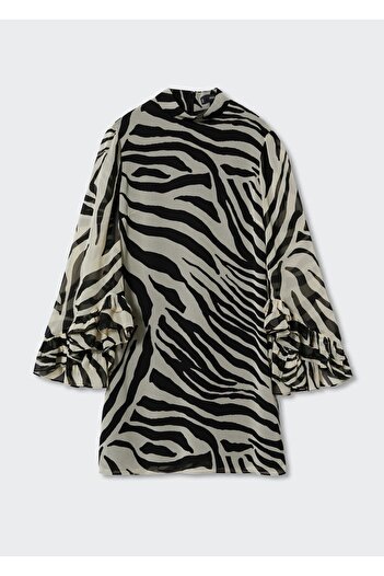 MANGO Woman Leopar Desenli Elbise