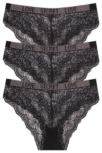 papatya lingerie Σλιπ δαντέλα 3 τεμαχίων Love Secret Written Waist Stone