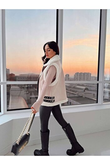 MyBella New Season Λούτρινο Suede Γιλέκο