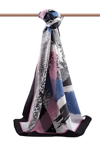 Vissona Women's Luxury Medina Silk Shawl Gray - Powder