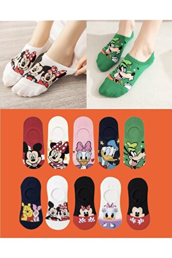 dm del more 10 чифта дамски многоцветни невидими чорапи за маратонки (SNEAKER)
