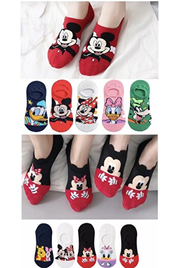 dm del more 10 чифта дамски многоцветни невидими чорапи за маратонки (SNEAKER)