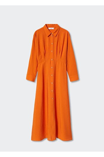 MANGO Woman Dökümlü Gömlek Elbise