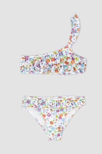 DeFacto Girl's Patterned One-Shoulder Bikini Set