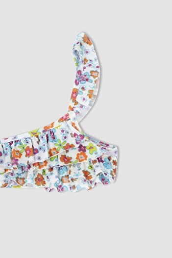 DeFacto Kız Çocuk Desenli Tek Omuzlu Bikini Takım