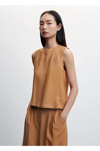 MANGO Woman Back V-Neck Blouse
