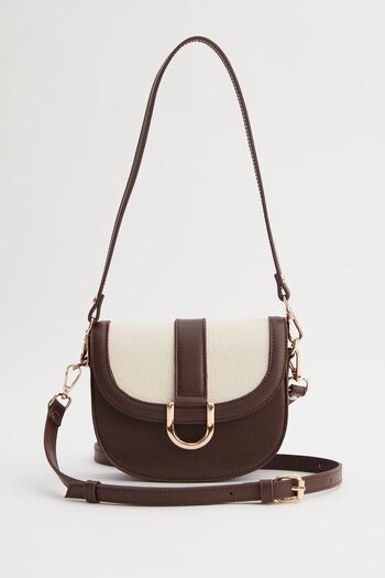 Manuka Canvas-Tasche mit detaillierter Schnalle in Braun