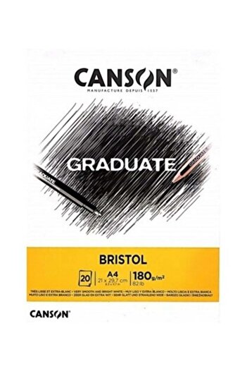 Canson Bristol 20 Sy A4 180 Gratuate Cangrad Drawing Block