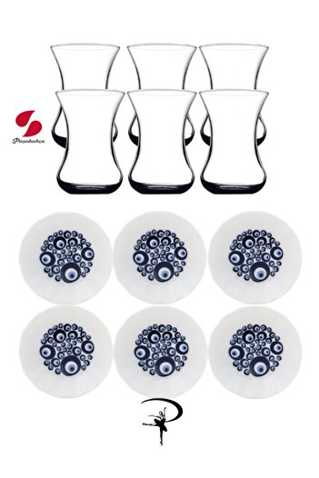 Porland Nazar 12 Piece Tea Set for 6 People