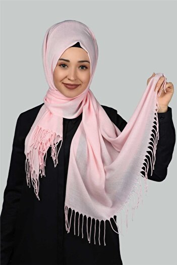 Altobeh Plain Pashmina Shawl - Light Pink