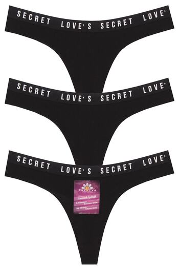papatya lingerie Κορδόνι με στάμπα από καουτσούκ Love Secret 3'' Laser Cut