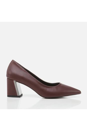 Yaya by Hotiç Burgundy Yaya Women's Thick Heel