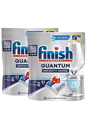 Finish Quantum Infinity Shine 166 Kapsül Bulaşık Makinesi Deterjanı Tableti (83x2)