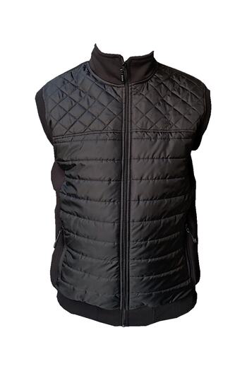 Wooppo -large Size-Men's Quilted Vest Black