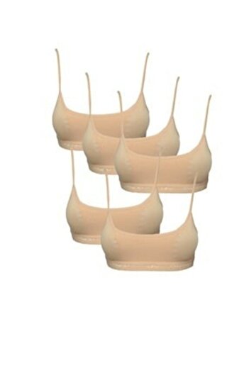 Dondeza Women's Beige Padded Rope Strap Half Athlete Bustier 6 Pieces