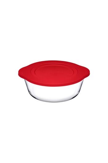 Paşabahçe Borcam Round Pot with Plastic Lid 59133