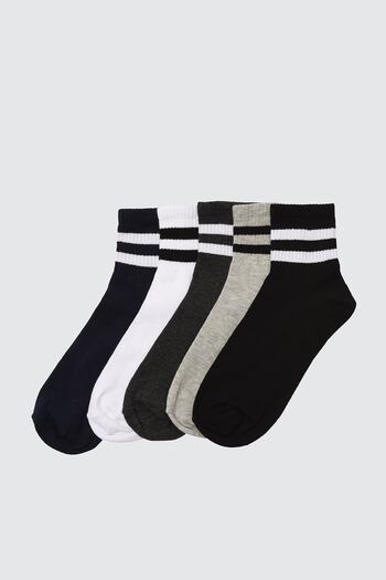 Trendyol Collection Többszínű 5 csomagos Stripe College zokni TMNAW20CO0008