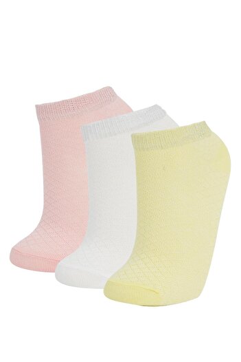DeFacto Girl's Cotton 3-Piece Short Socks