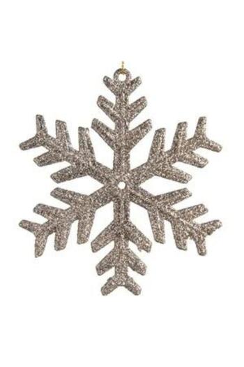 parti sürprizi Πρωτοχρονιάτικο Πεύκο Ασημένιο Snowflake 10 cm 1 Τεμάχιο