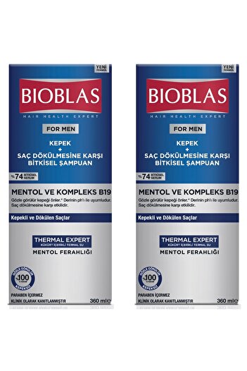 Bioblas 360 ml 2 Men's Shampoo - Anti-Dandruff and Hair Loss