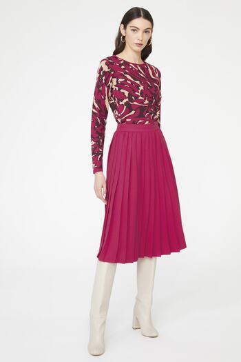 adL Midi Length Pleated Skirt