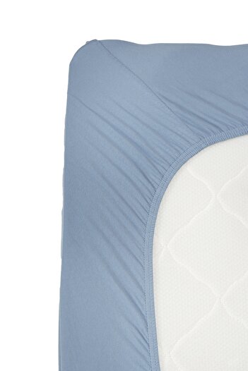 Karaca Home Indigo Combed Single Fitted Sheet