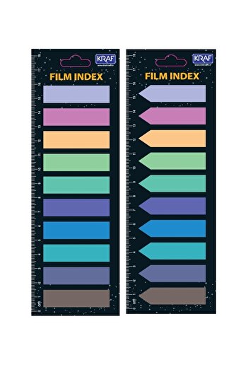 KRAF 2-Piece Film Index (pp) 10 Colors X 20 Sheets