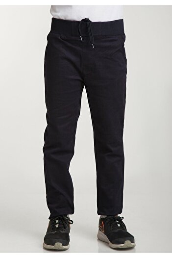 FATELLA Unisex Children's Ribbed Waist Canvas School Trousers