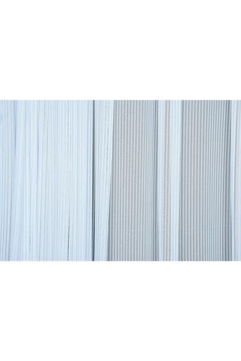 AKÇA TEKSTİL Pasta Model Glittery White Color Ready Made Sewn Pleated Tulle Curtain 300*260