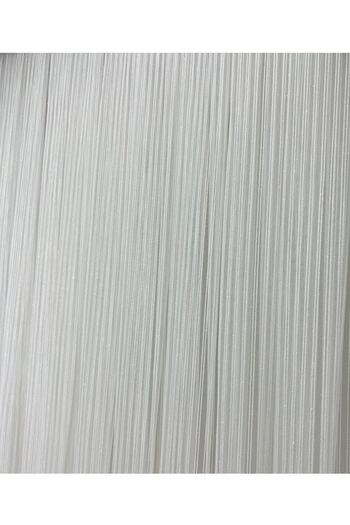 AKÇA TEKSTİL Pasta Model Glittery Off White Color Ready Made Sewn Pleated Tulle Curtain 300*260