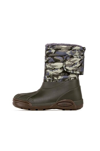 IGOR W10210 Topo Ski Camo Children's Shearling Khaki Snow Boots