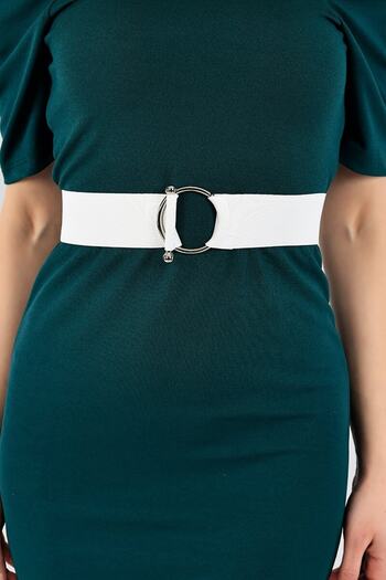 Fiori Elastic Women's Belt With Ring And Halter Buckle, Jacket Belt, Shirt Belt, Dress Belt