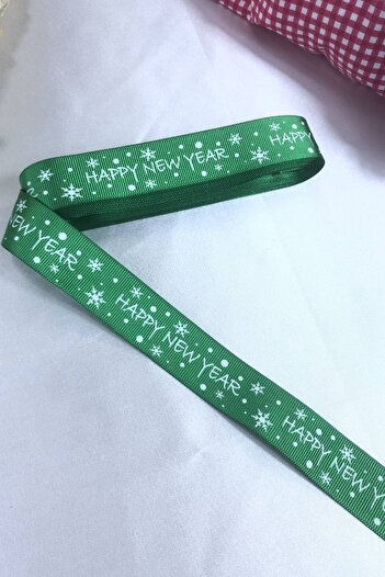 Hobigram 2026 Decoration Gift Packaging Ribbon Green Happy New Year – New Year Ornament, Stylish Design – New Year