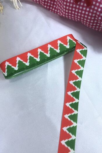Hobigram 2026 Ornament Gift Packaging Ribbon Red Green Pine Tree – Christmas Ornament, Stylish Design – Yearba