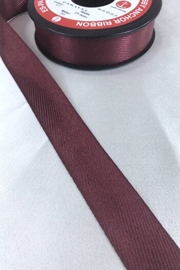 Hobigram Burgundy Color Herringbone Ribbon Price Is for 1 Meter – Ribbon, Stylish Design, Women's Accessory – Ribbon