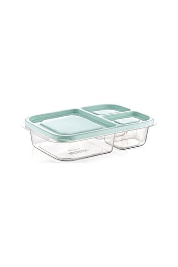 HOBBY LİFE Green Smart Rectangular 3 Compartment Storage Container