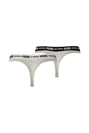 Puma Damen-String – ikonischer, weicher Baumwoll-Modal-Stretch, 2er-Pack