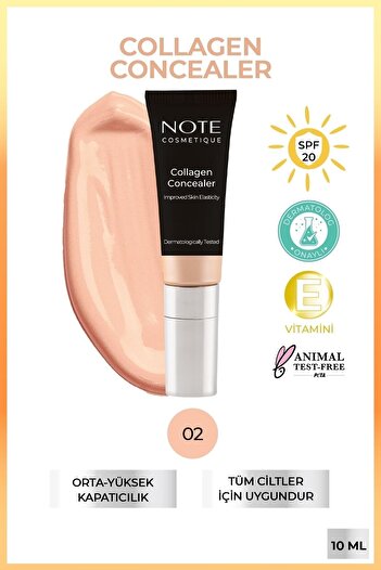 NOTE Keyonline Kolajen Göz Altı Kapatıcısı - Collagen Super Concealer 02