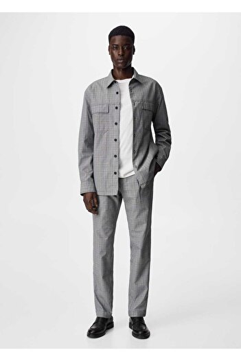 MANGO Man Checked Jogger Pants